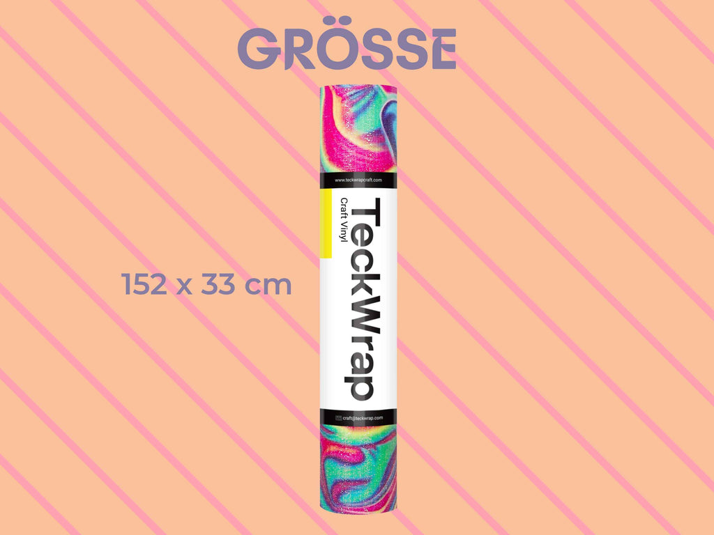 Maße der Glitter Brush Vinylfolie: 30,5 × 152 cm (12” x 5ft). Flexibel, dünn, haftstark – ideal für präzise Schnitte mit Cricut, Silhouette oder Brother. Für Deko, Sticker, Gläser, Notizbücher & mehr.