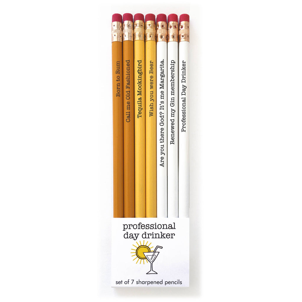 Snifty Pencil Set ‚Professional Day Drinker‘ – humorvolles Schreibset für kreative Köpfe und Bastlerinnen