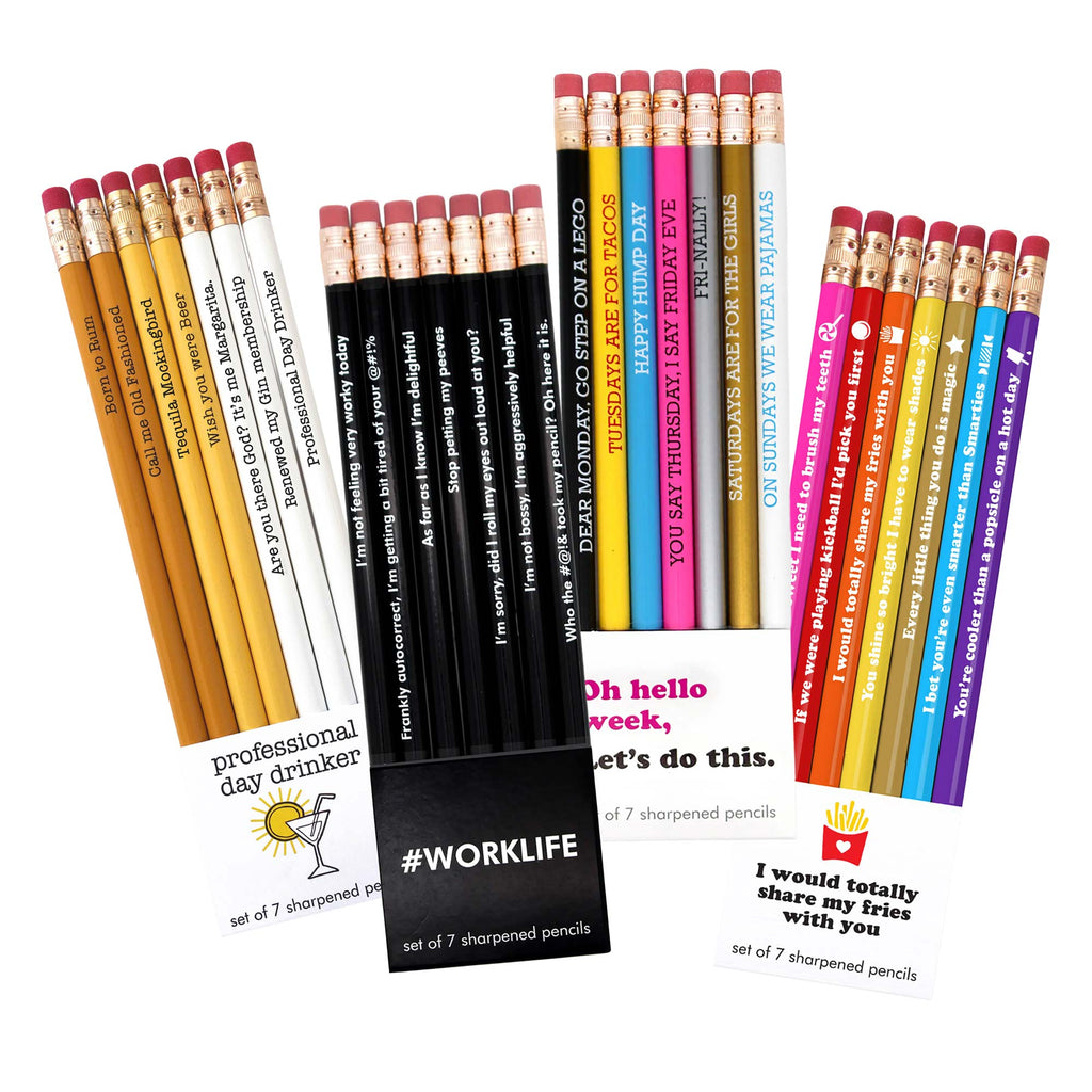 Snifty Pencil Sets aus den USA – bunte Bleistiftsets mit englischen Sprüchen, ideal für Bastlerinnen und DIY-Fans