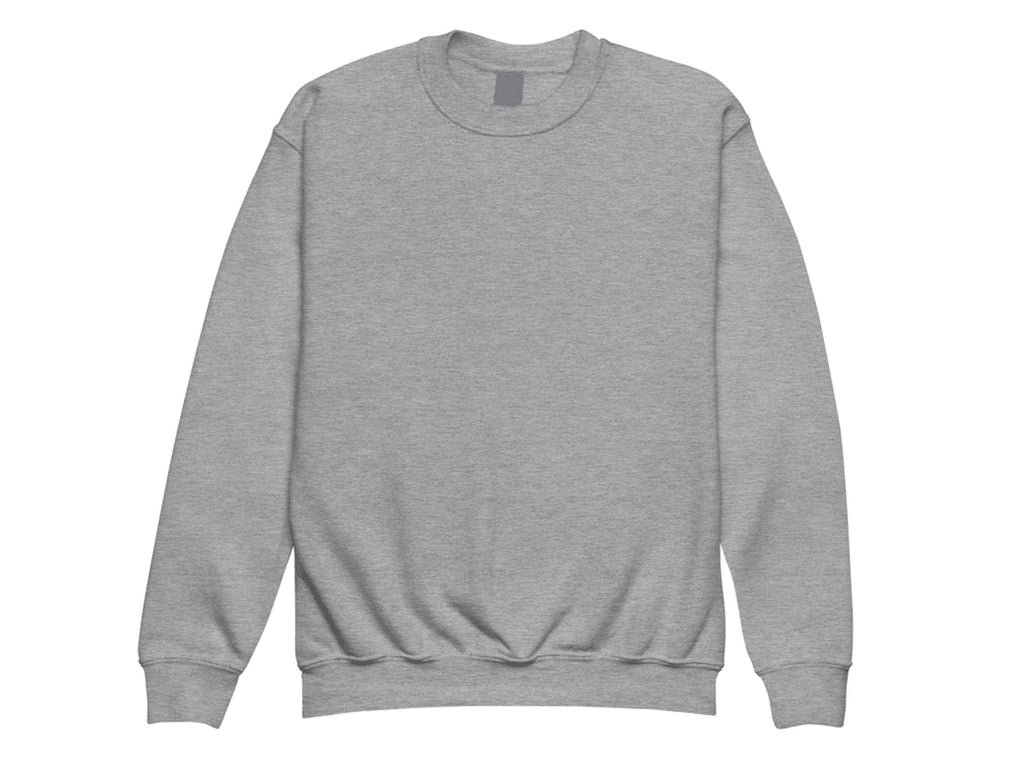 Gildan 18000B Kinder-Sweatshirt in Sport Grey – klassischer Unisex-Schnitt mit Rippbündchen, ideal für DIY und Plotterprojekte.
