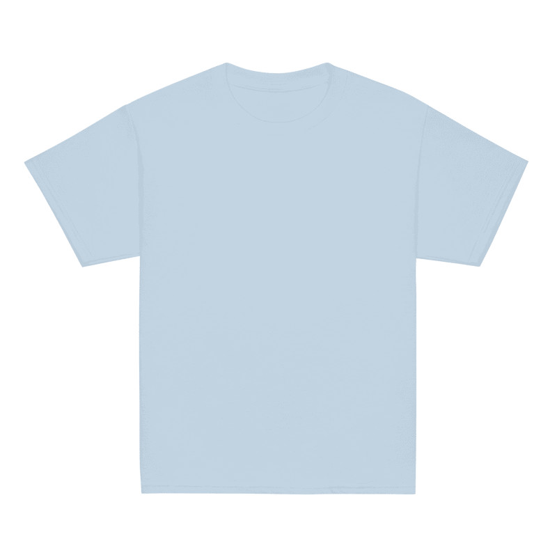 Hellblaues Kinder T-Shirt aus Baumwolle, perfekt als Plotter-Rohling