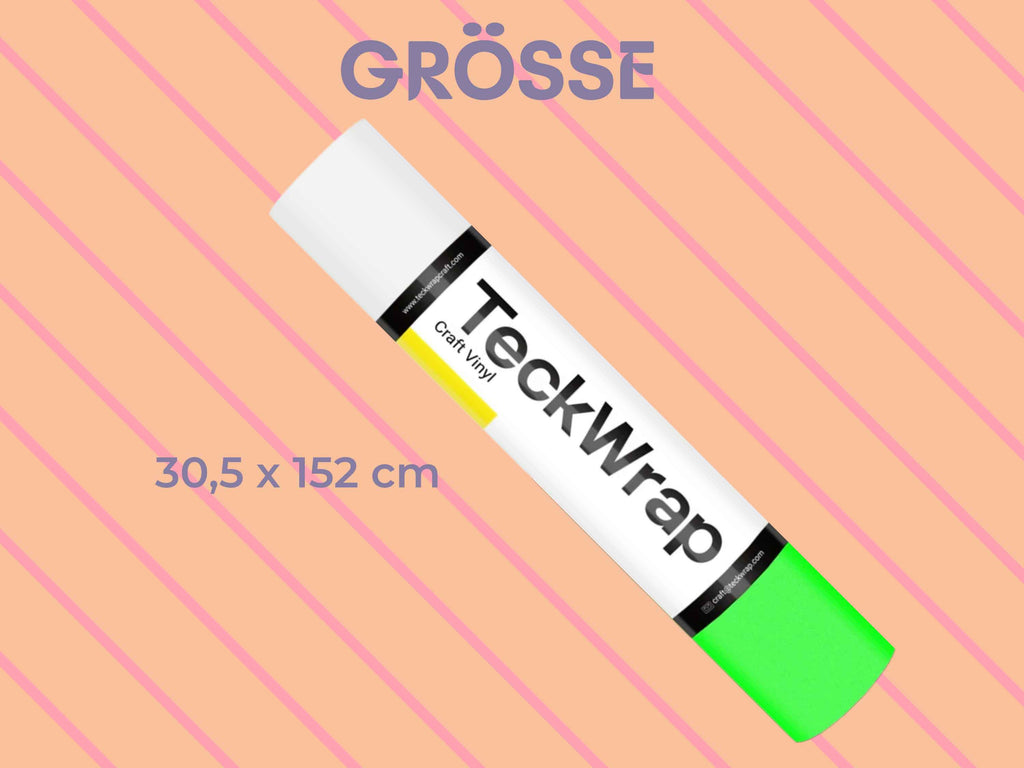 Glow-in-the-Dark Vinylfolie von TeckWrap Craft, Größe 30,5 x 152 cm – dünn, flexibel, leicht zu entgittern und perfekt für kreative Projekte mit Cricut, Silhouette oder Brother