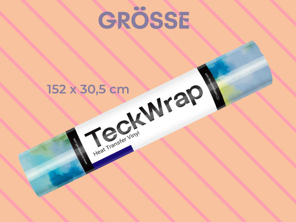 Rolle der Colorful Splash Textilfolie von TeckWrap Craft in Ocean-Farben – Maße: 152 × 30,5 cm für Cricut & Co.