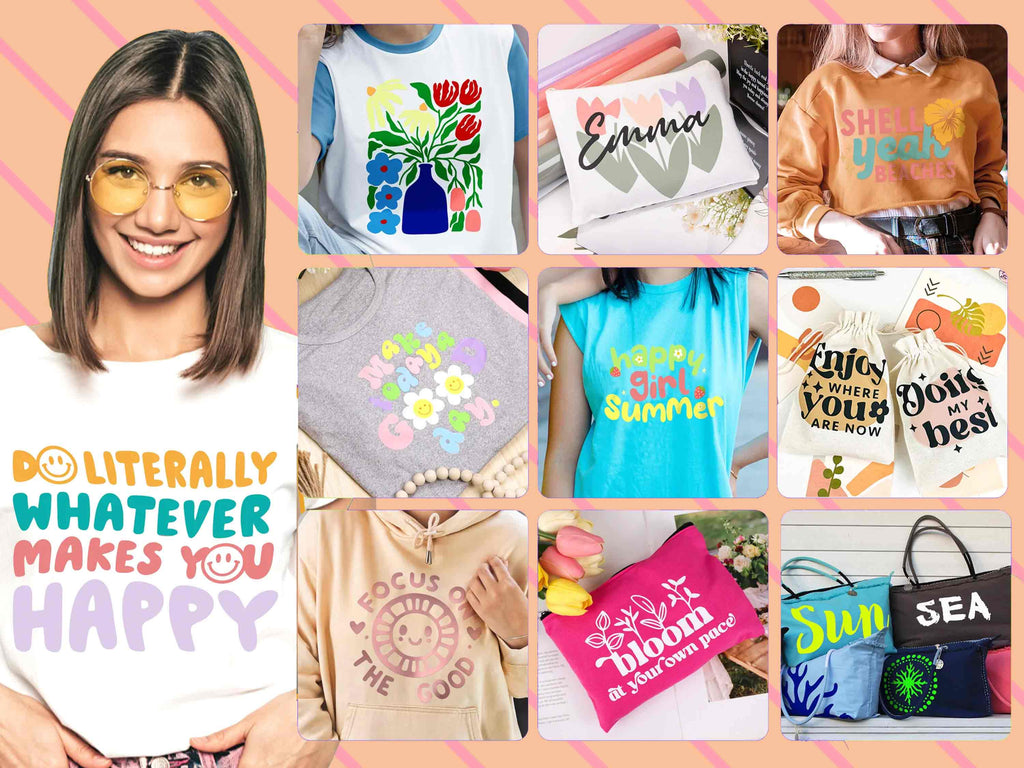 Inspiration für kreative Plotterprojekte mit der klassischen HTV PU Textilfolie von TeckWrap Craft – ideal für Taschen, Shirts & Geschenke.