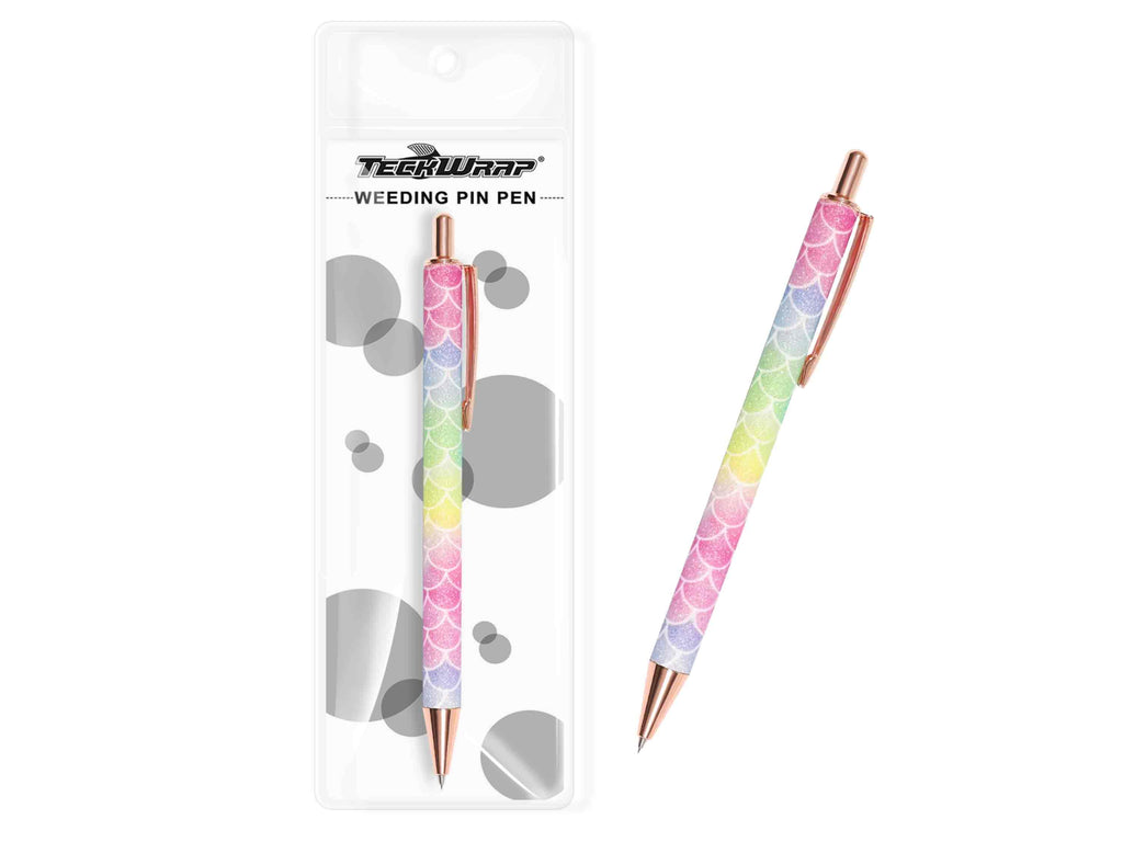 Entgitter-Stift von TeckWrap Craft im Mermaid-Design mit Edelstahlspitze in Verpackung – ideal für Vinyl, HTV, Sticker und mehr.