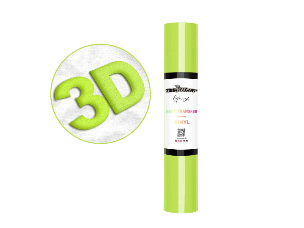 3D Puff Heat Transfer Vinyl in Matcha Grün – leuchtende Farbe mit starker Haftung, ideal für auffällige Schriftzüge und DIY-Projekte auf Stoff