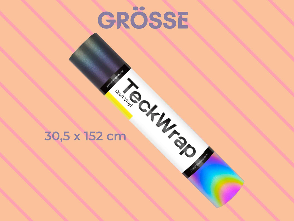 Produktbild mit Maßangabe der reflektierenden Vinylfolie: 30,5 x 152 cm. 