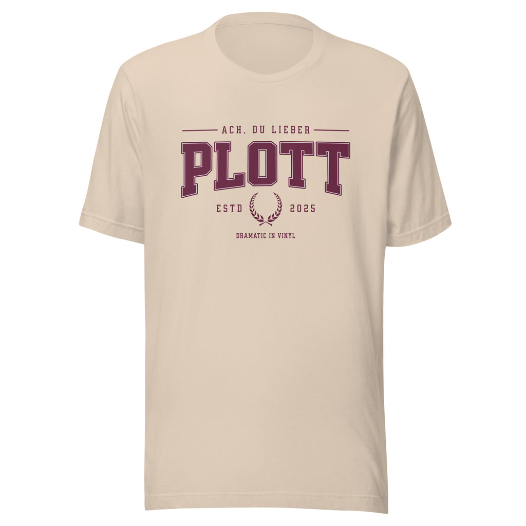 Geschenkidee für kreative Frauen und Männer, die Plotten lieben – mit Statement in boldem Druck in Soft Cream.