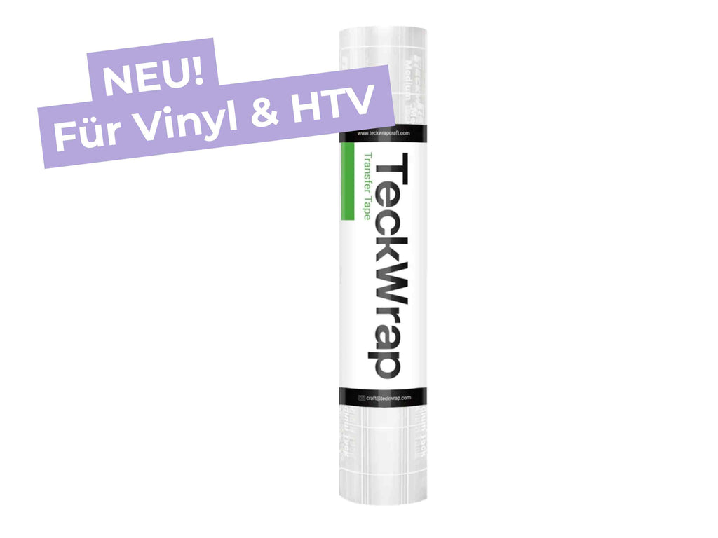 TeckWrap Versa Tape – transparente Transferfolie mit mittlerer Klebekraft und Gitterraster, ideal für Vinyl & HTV. 