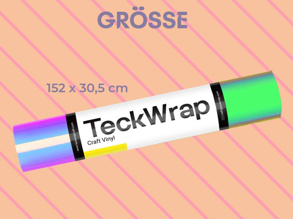 Größe der Vinylfolie: 152 x 30,5 cm – perfekt für größere DIY-Projekte und individuelle Designs mit Wow-Effekt.