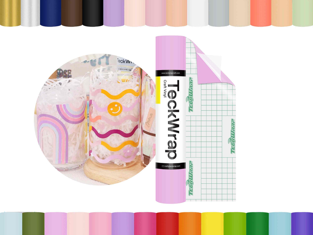 Matte Vinylfolie in allen Farben von TeckWrap Craft – ideal für Cricut,  Silhouette und mehr. Perfekt für kreative DIY-Projekte wie Gläser, Sticker oder Geschenkideen.